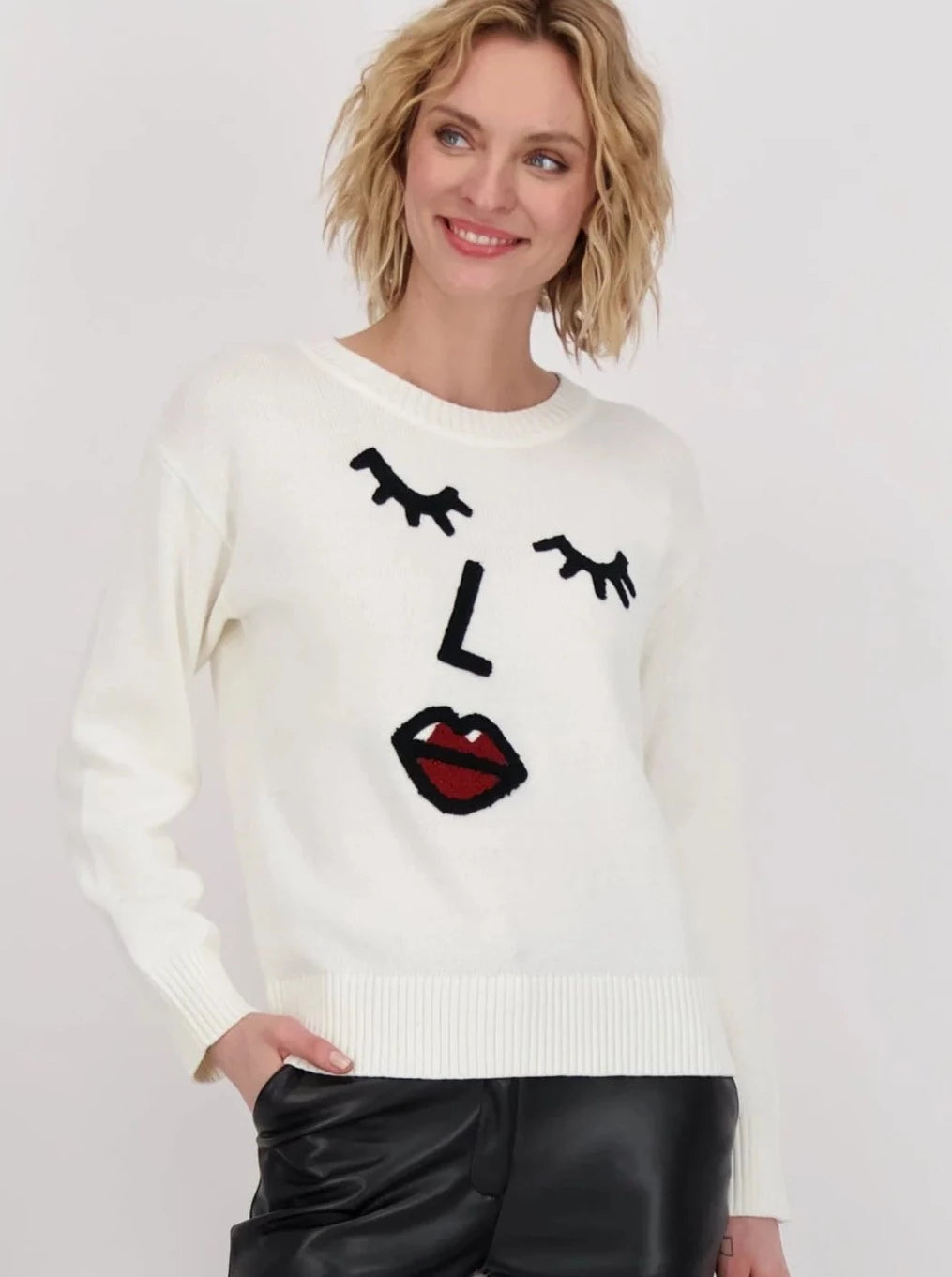 Abstract Face Sweater