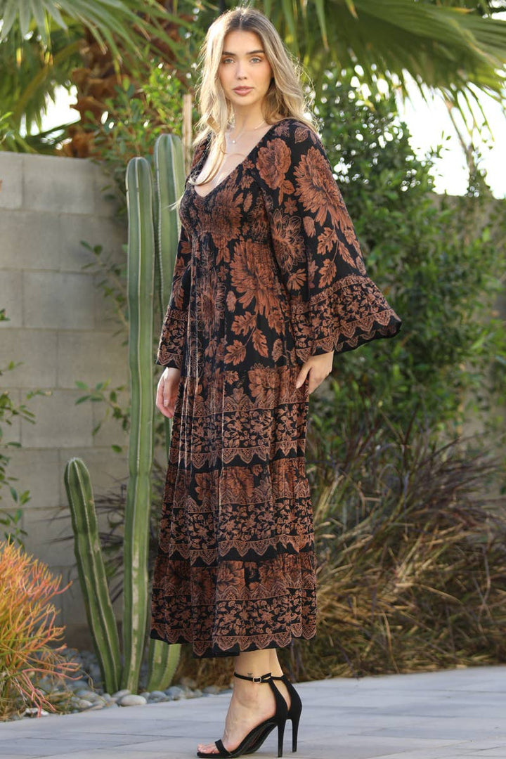 Belladonna Dress - Black Floral - The Daisy Chain