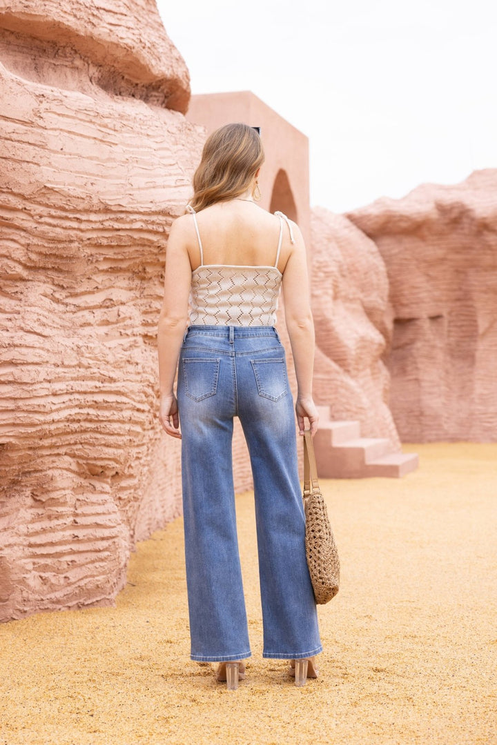 Clara's Jeans: Mid Wash - The Daisy Chain