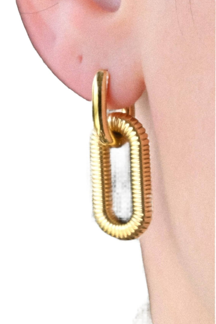 Double Link Huggies: 18k Gold Plated - The Daisy Chain