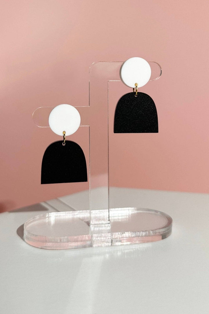 Lad Earrings: Black & White - The Daisy Chain
