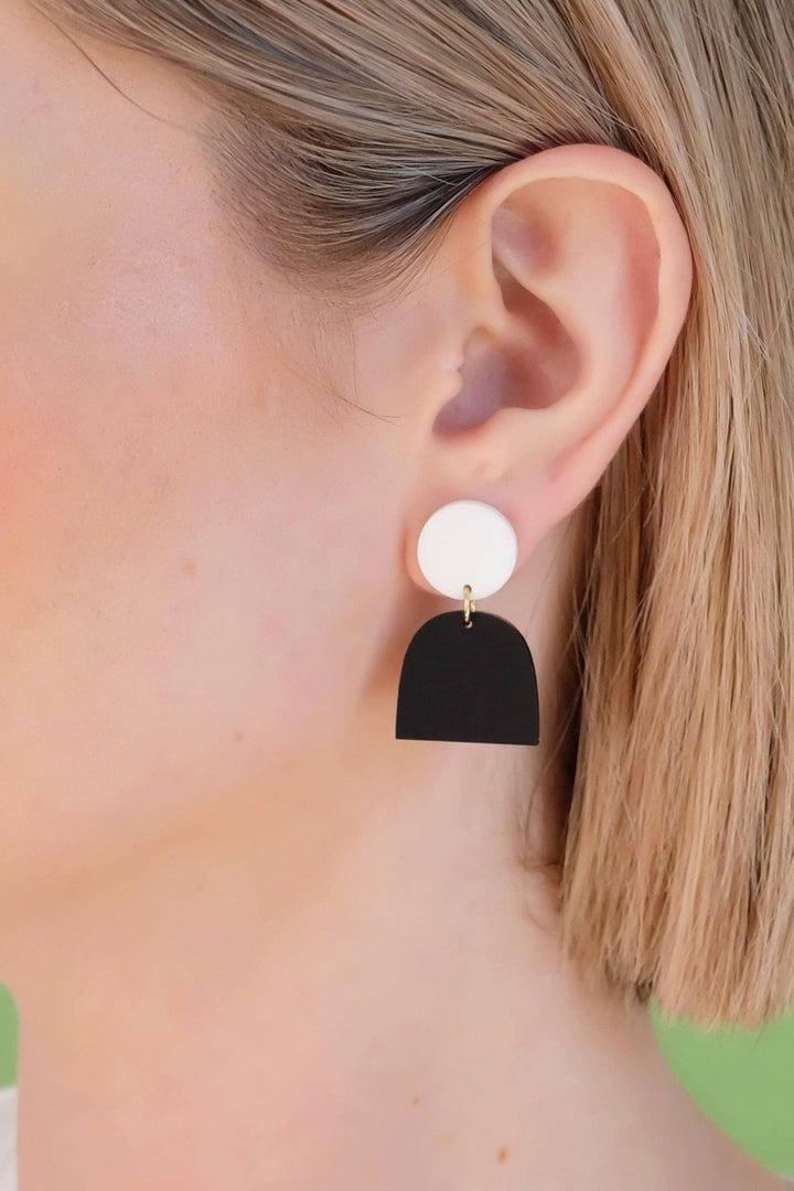 Lad Earrings: Black & White - The Daisy Chain