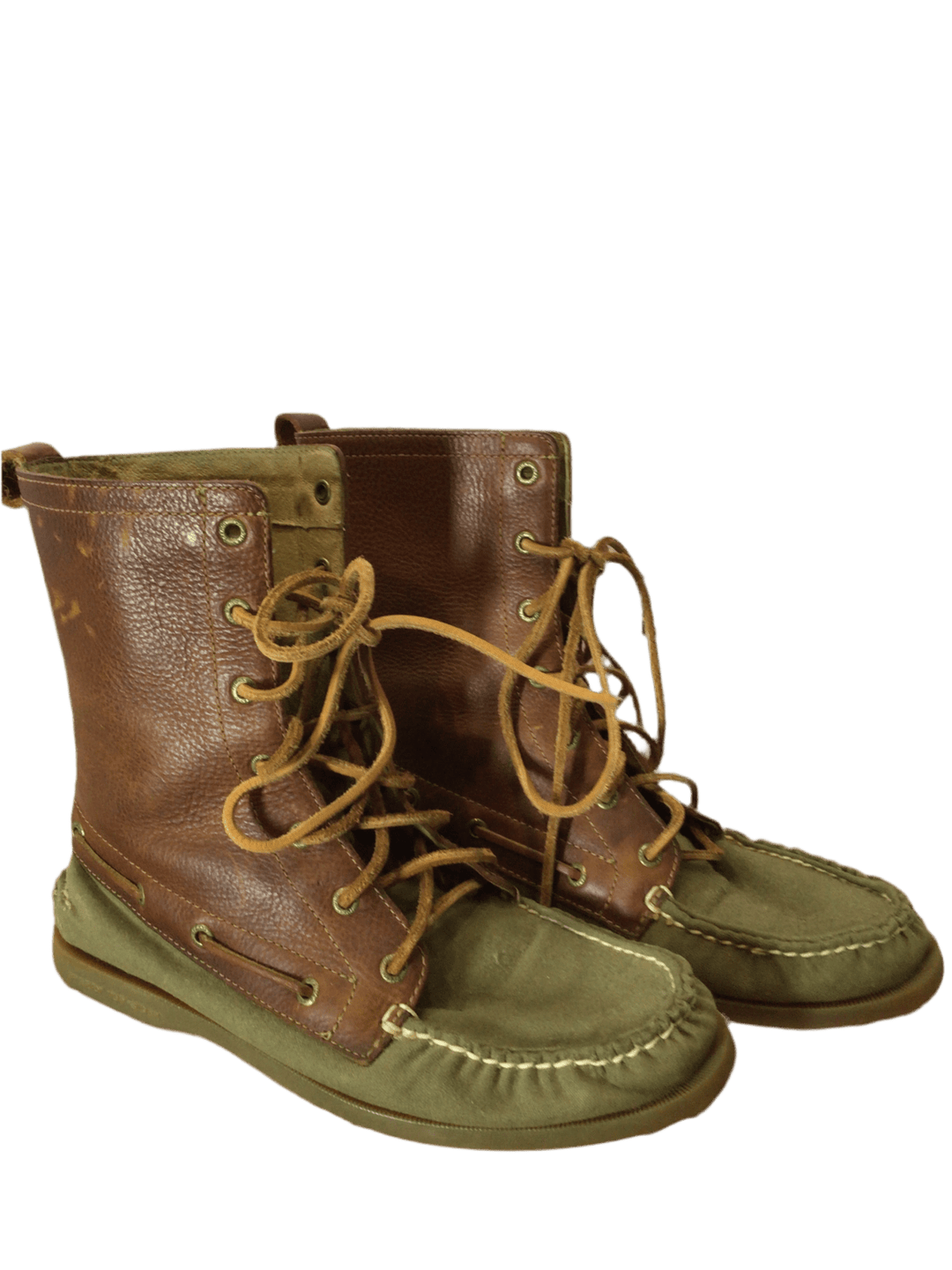 Leather and Canvas Sperry Boots - The Daisy Chain