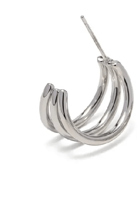 Lidia Triple Tube: Silver - The Daisy Chain