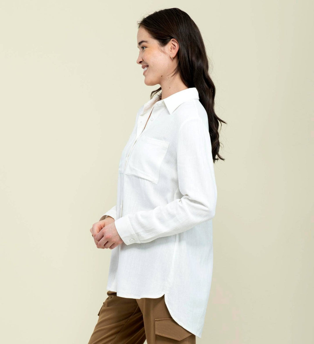 Oversize Button - up: White - The Daisy Chain