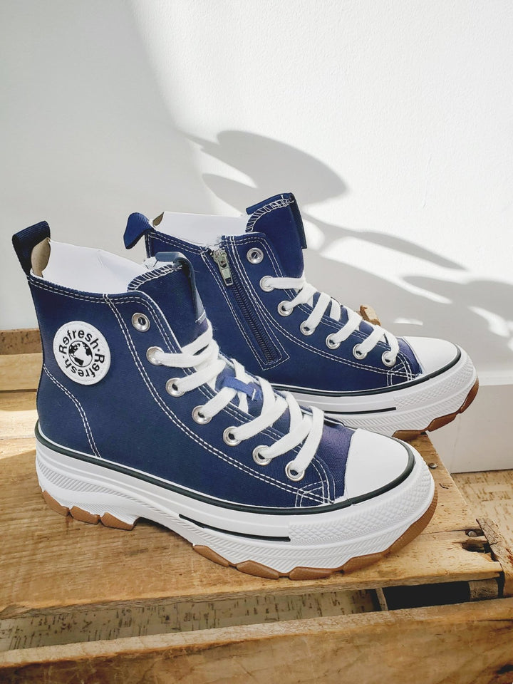 Refresh High Tops - Navy - The Daisy Chain