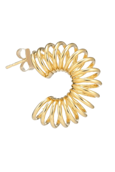 Twisted Spiral Gold Hoop Earring - The Daisy Chain