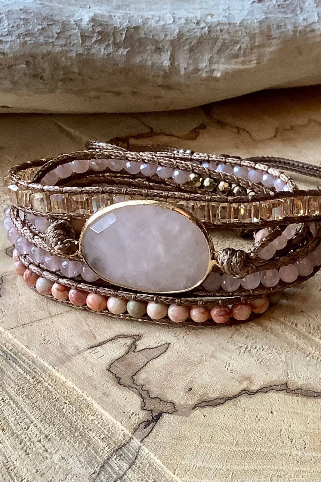 Wrap Bracelet, Pink Tourmaline – The Daisy Chain