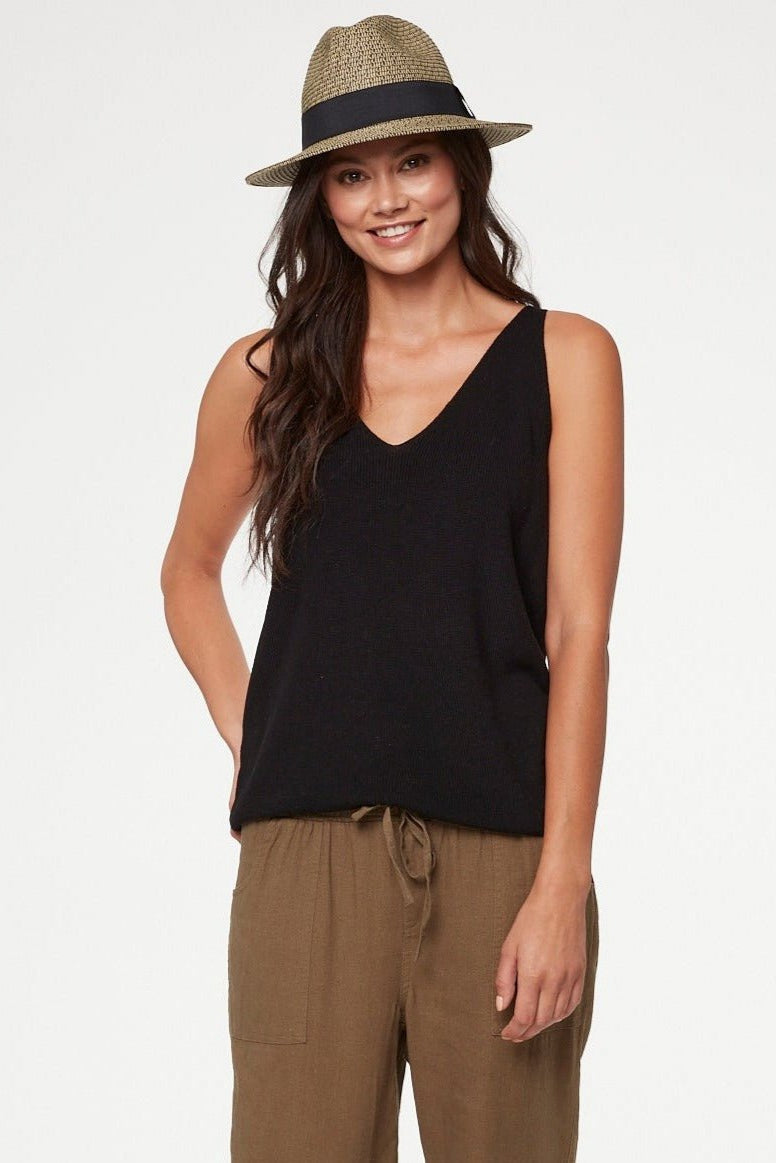 Arielle Knit Tank - Black - The Daisy Chain
