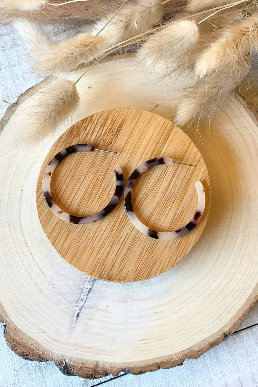 Acetate Hoop: Tortoiseshell
