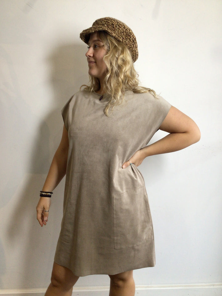 Faux Suede Dress