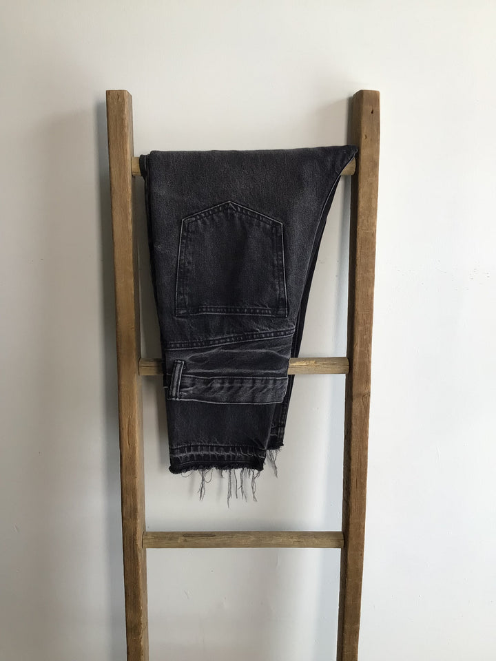 Zara Black Frayed Hem Jeans - Size 30