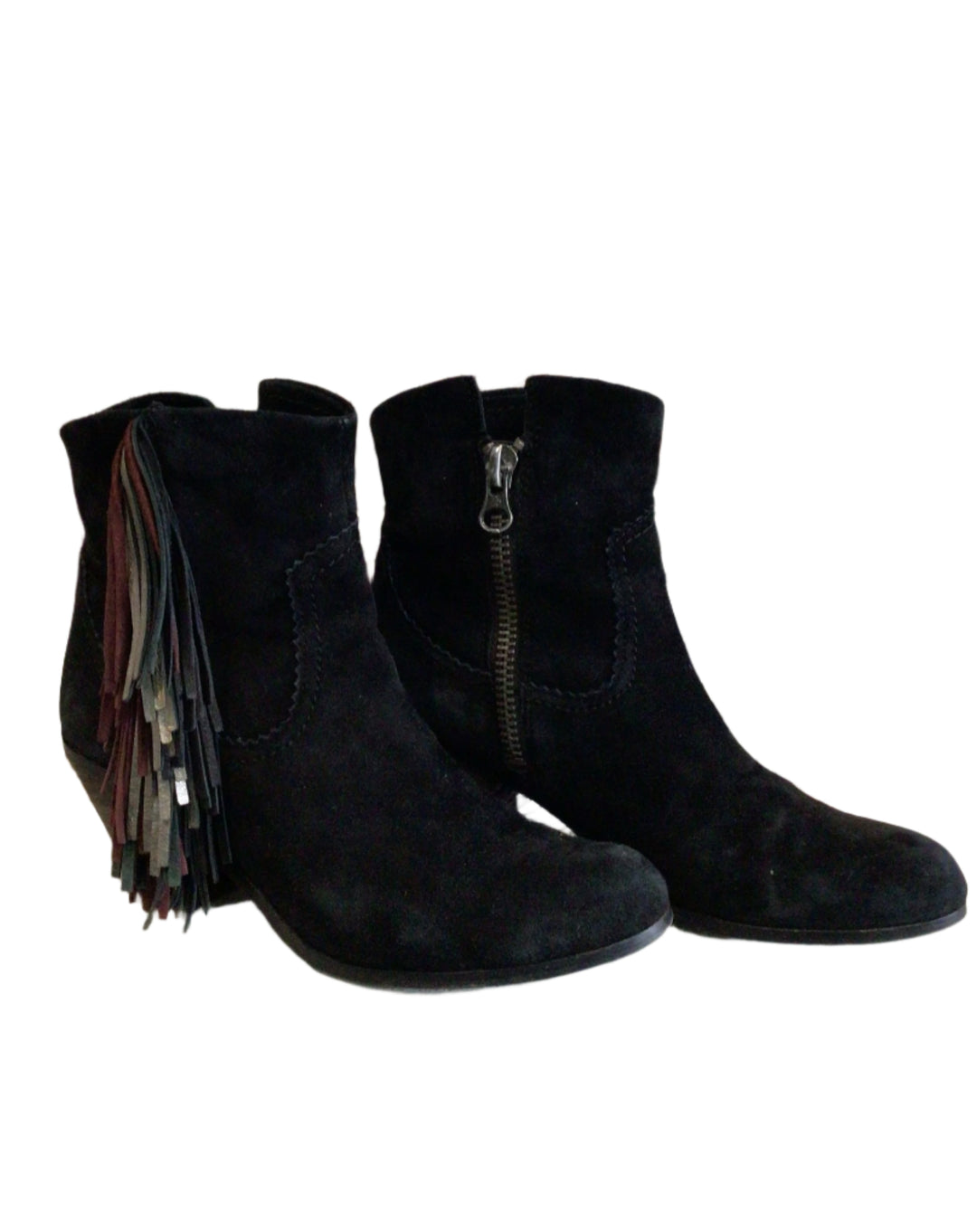 Black Velvet Heel Boots