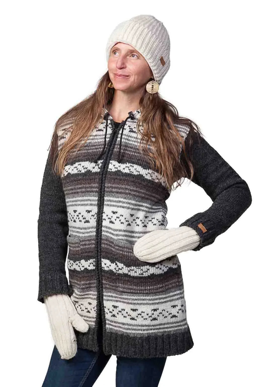 Knit Coatigan with Pockets