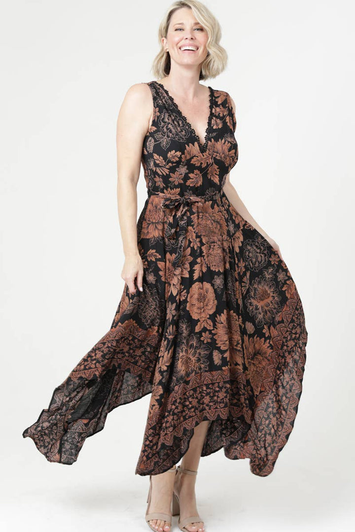 Belladonna Sleeveless Hankerchief Dress