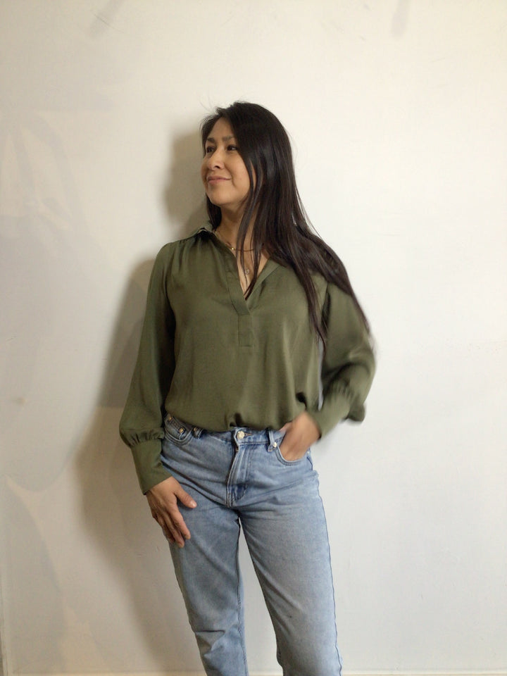 Olive Green Blouse