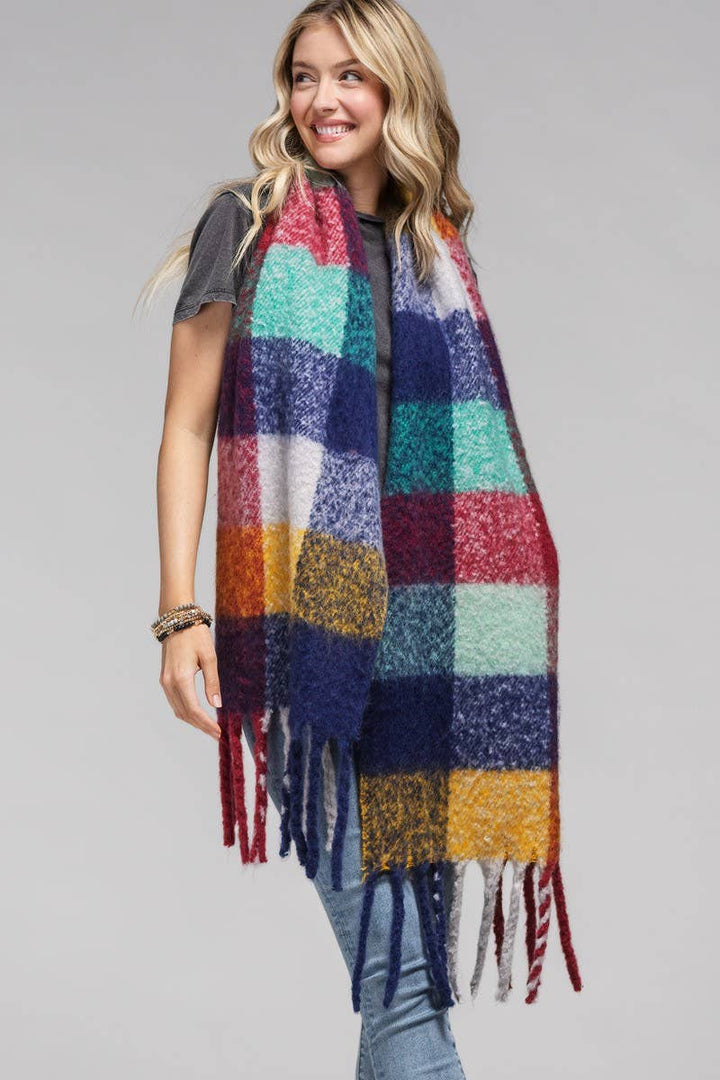 Chunky Brushed Scarf- Huron