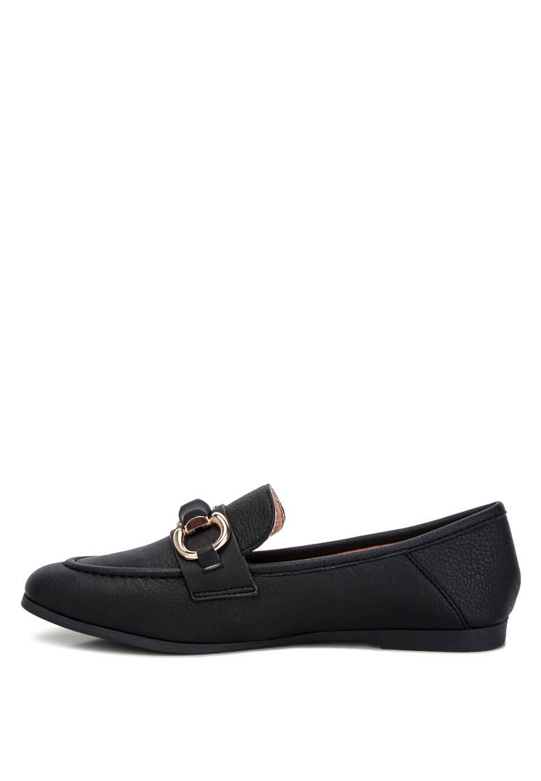 Asher Horsebit Loafers: Black