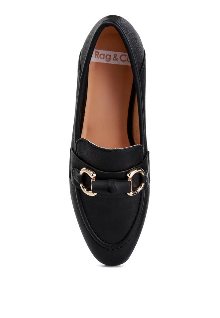 Asher Horsebit Loafers: Black