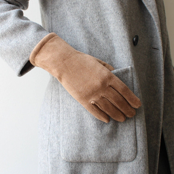 2 - in - 1 Gloves - Beige Stripe - The Daisy Chain