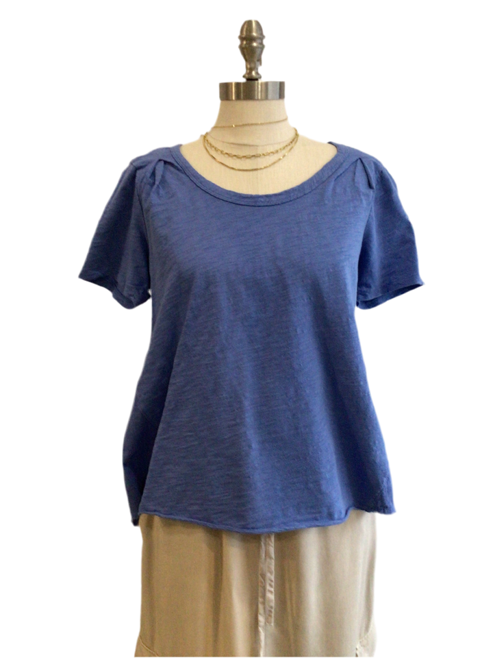 Scoop Neck Tee - Blue
