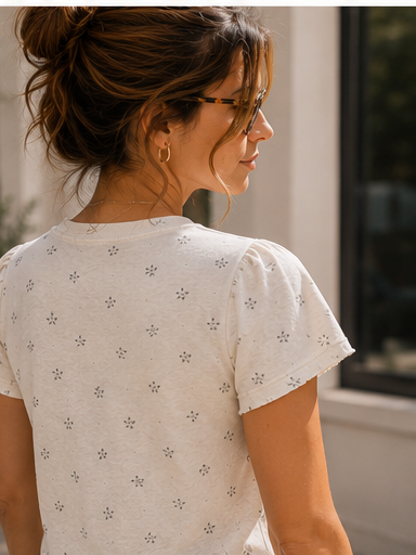 Ruffle Sleeve Soft Tee