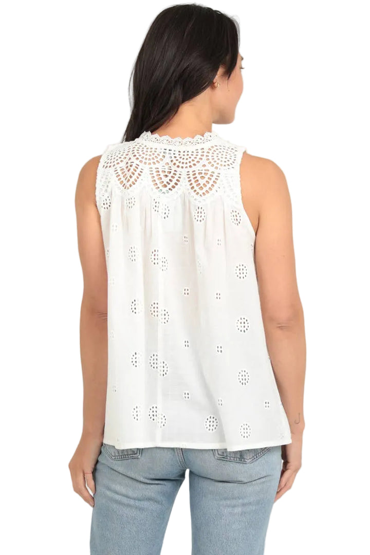 Lace Tank Top - White