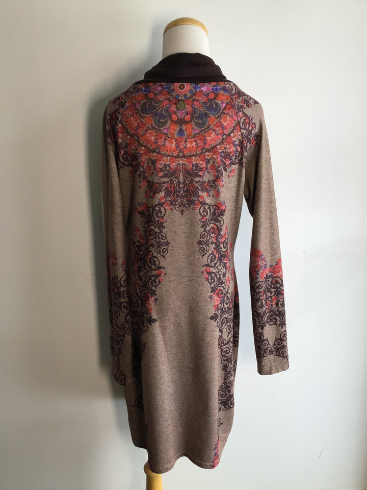 Brown Patterned Dress