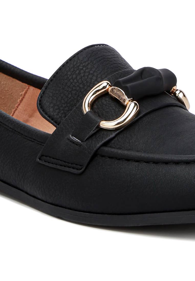 Asher Horsebit Loafers: Black