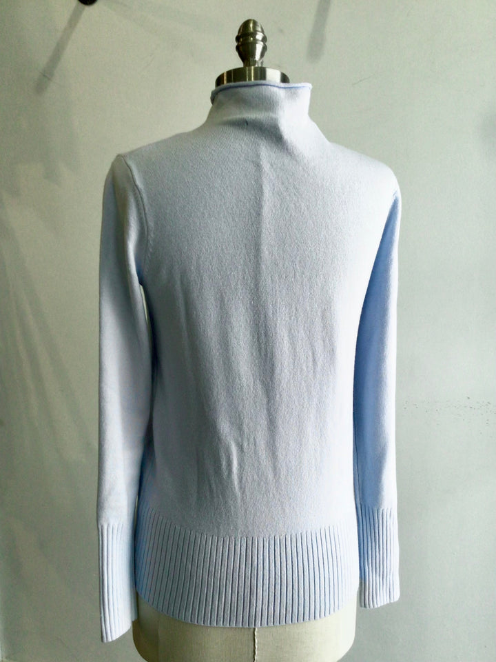 Powder Blue Mock Neck - Medium