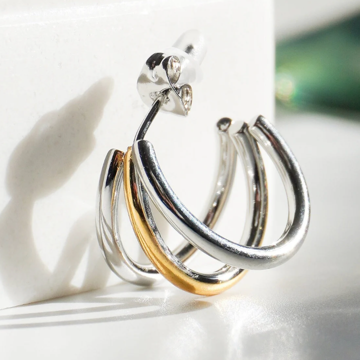 Lidia Triple Tube Hoop Earring