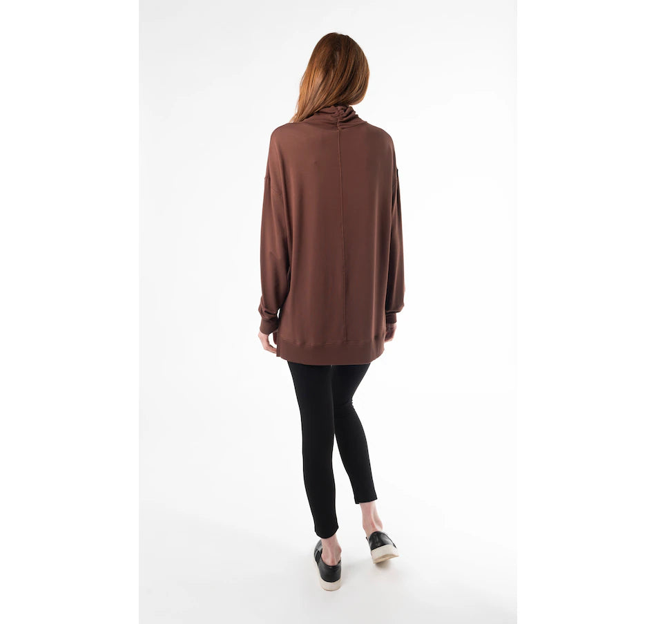 Zia Turtleneck Top - Cocoa