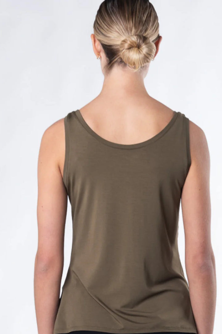 Round Neck Tank - Deep Olive