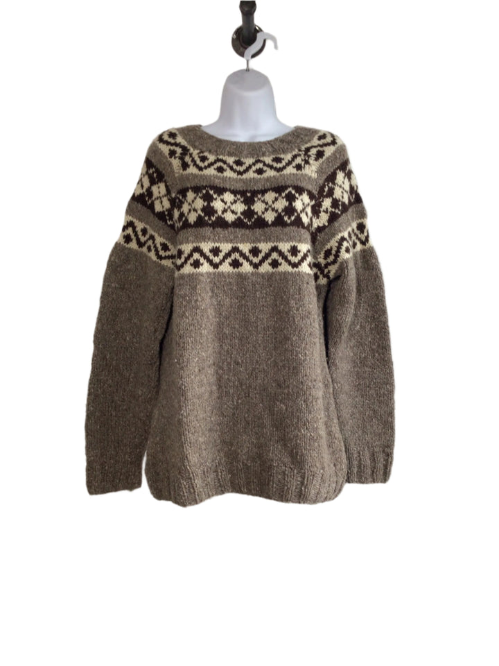 Vintage Patterned Knit Sweater