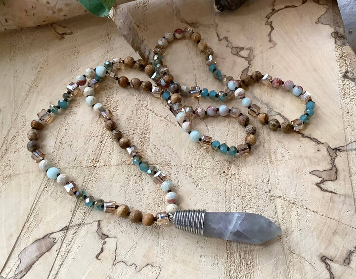 Teal Combo: Jasper necklace