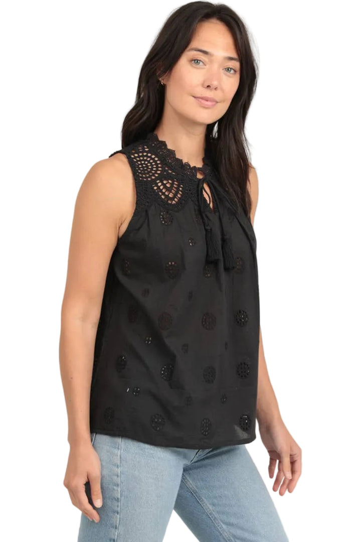 Lace Tank Top - Black