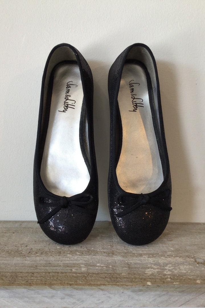Black Sparkle Flats - Size 8.5