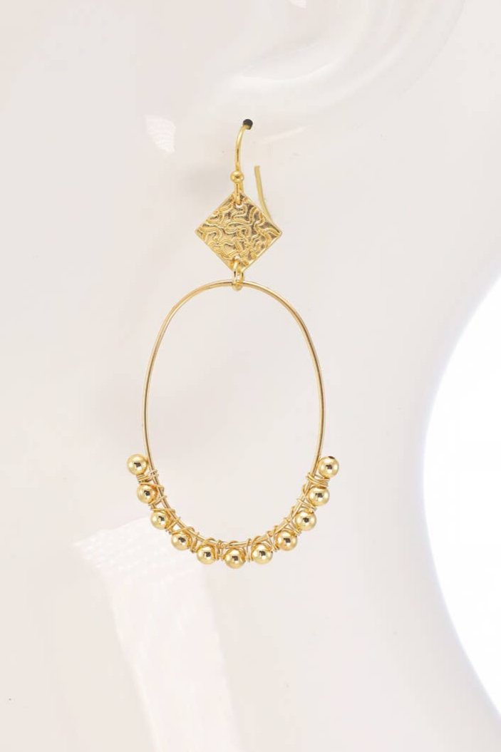 Gold Dangle Hoops