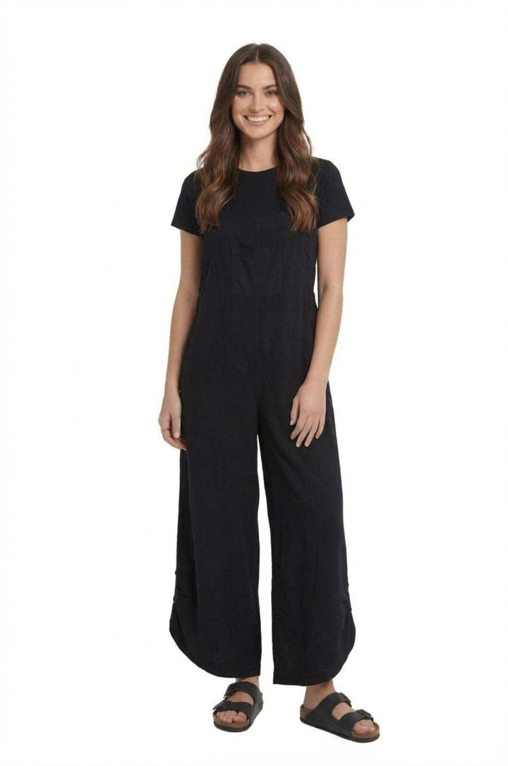 Tatania Cotton Overalls - Black