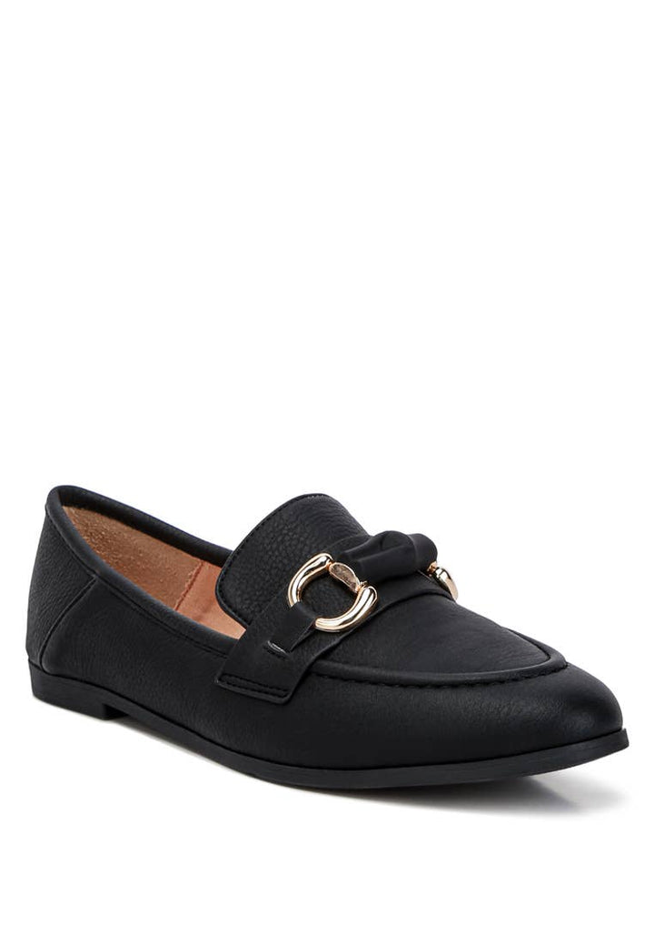 Asher Horsebit Loafers: Black