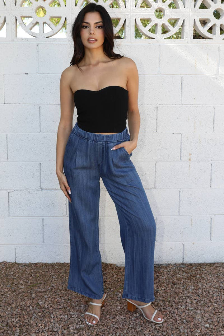 Tencel Wide Leg Denim