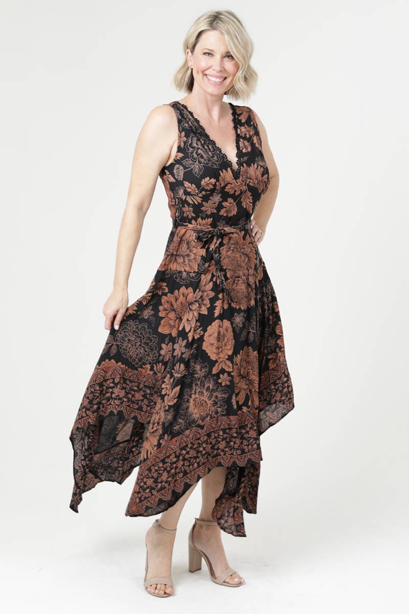 Belladonna Sleeveless Hankerchief Dress