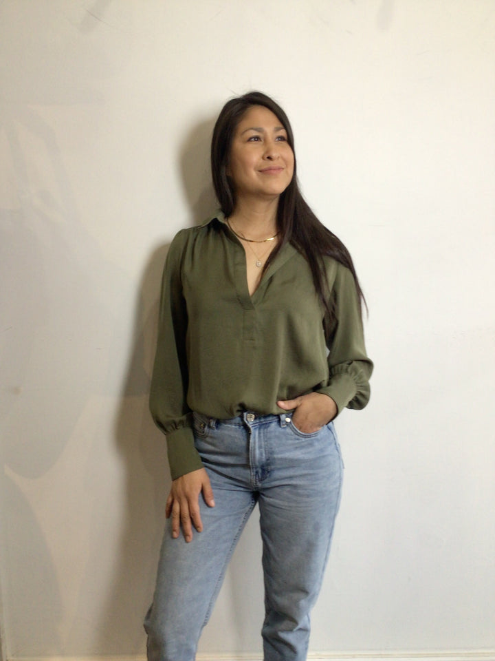 Olive Green Blouse