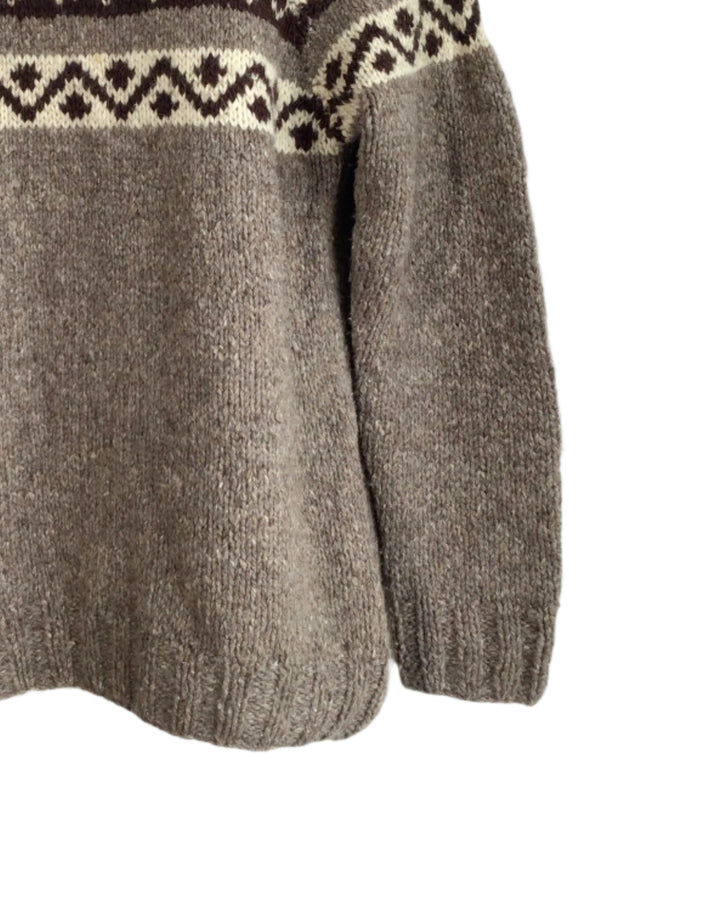 Vintage Patterned Knit Sweater