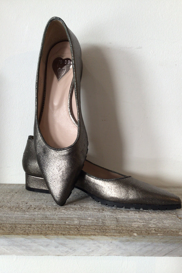 Metallic Heeled Flats - Size 37