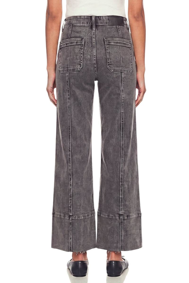 High Waisted Flares- Ash Grey