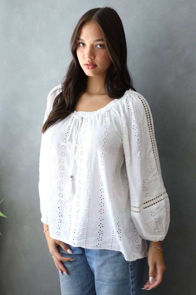 Eyelet Boho Blouse