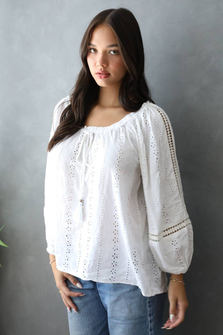 Eyelet Boho Blouse