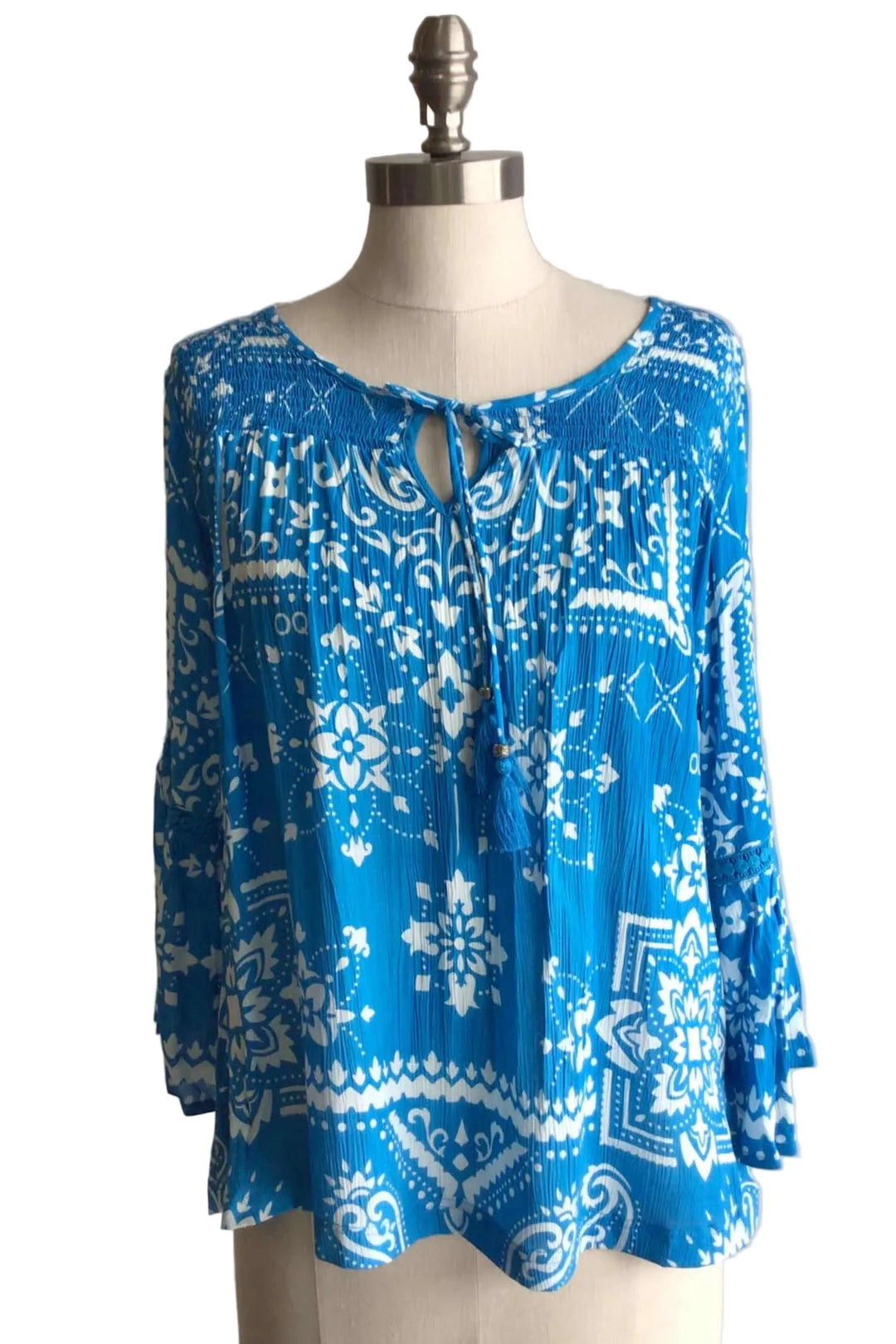 Bandana Blouse: Blue