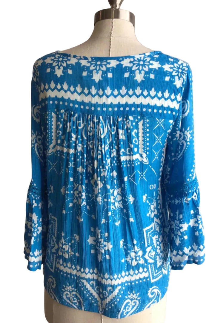 Bandana Blouse: Blue